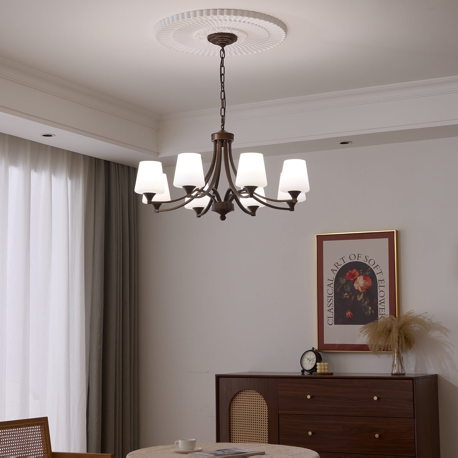 Ardena Eleganz Vintage Klassischer Glas-Kronleuchter-Letslighting