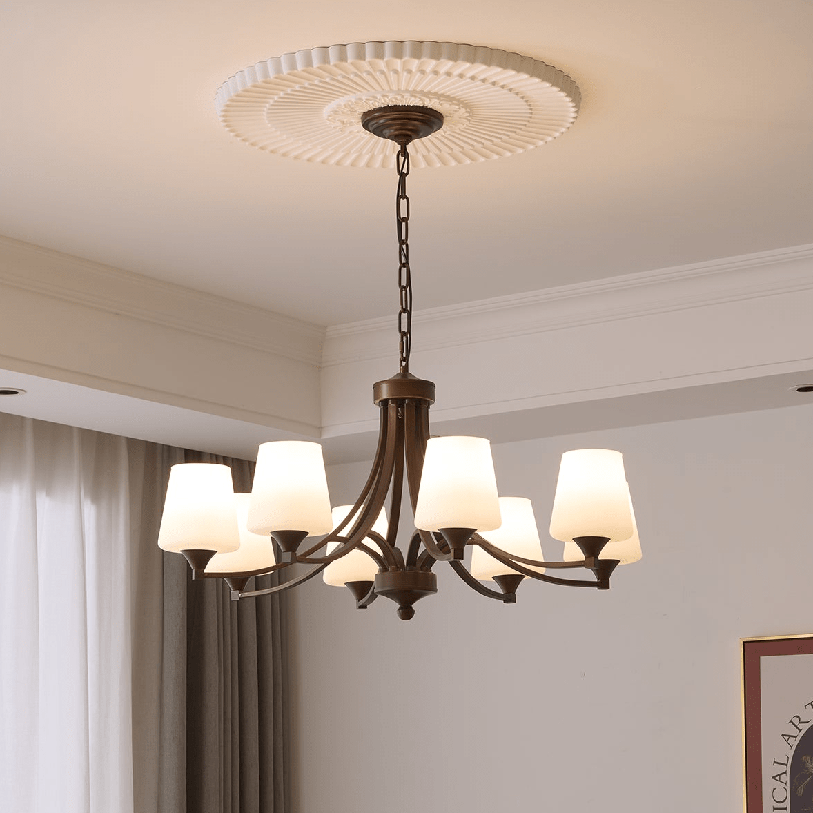 Ardena Eleganz Vintage Klassischer Glas-Kronleuchter-Letslighting