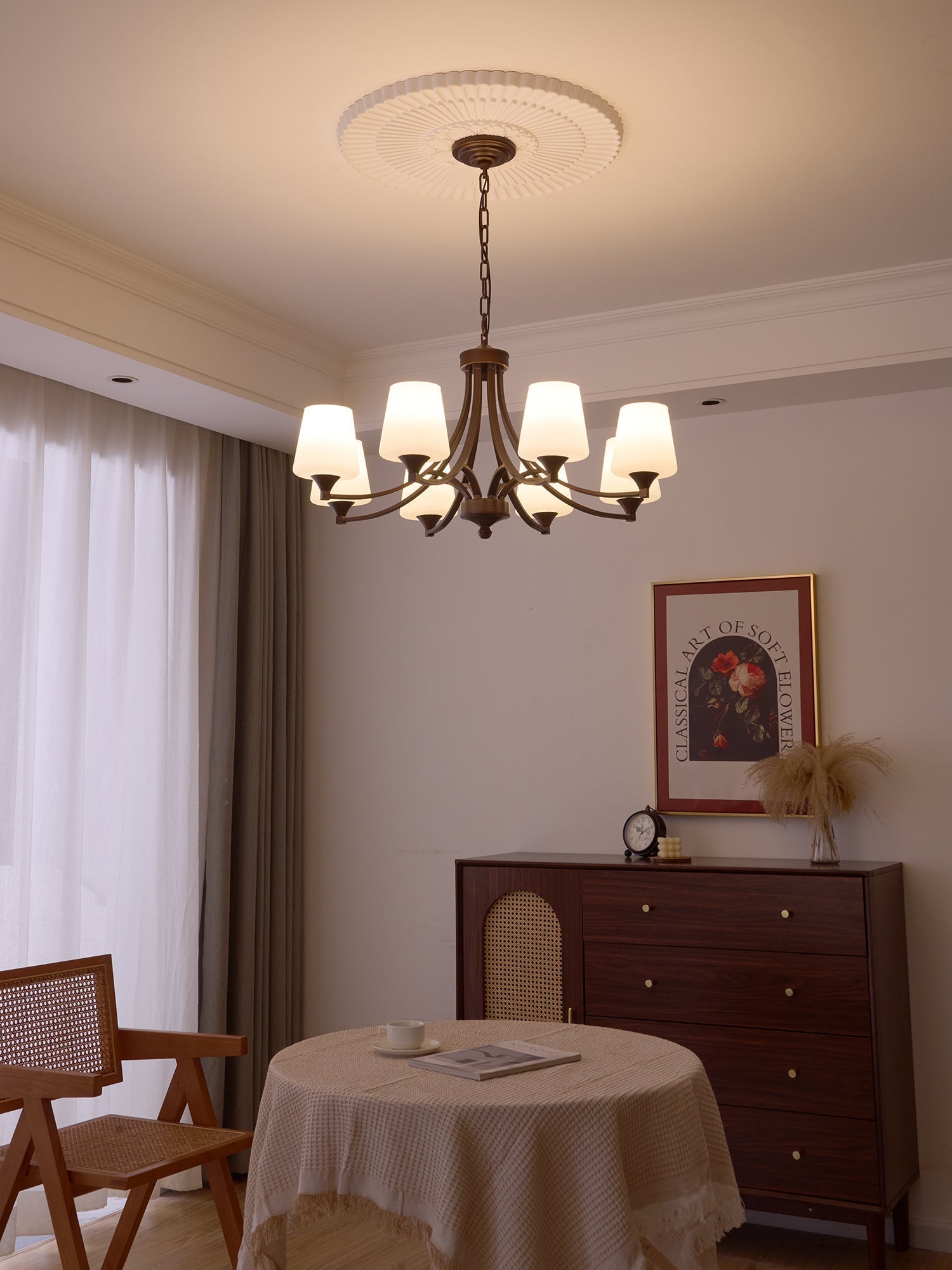 Ardena Eleganz Vintage Klassischer Glas-Kronleuchter-Letslighting