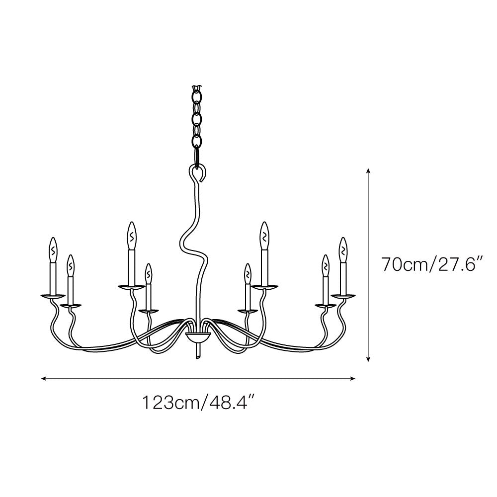 Rauduvyo Industrieller Kronleuchter aus Messing-Letslighting