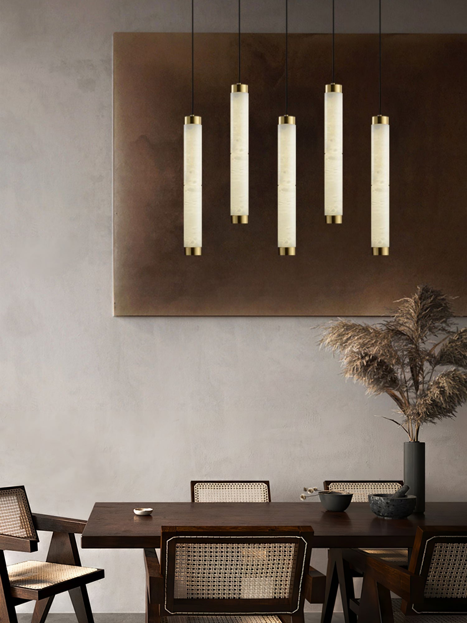 Lira Zylindrisch Alabaster Pendelleuchte-Letslighting