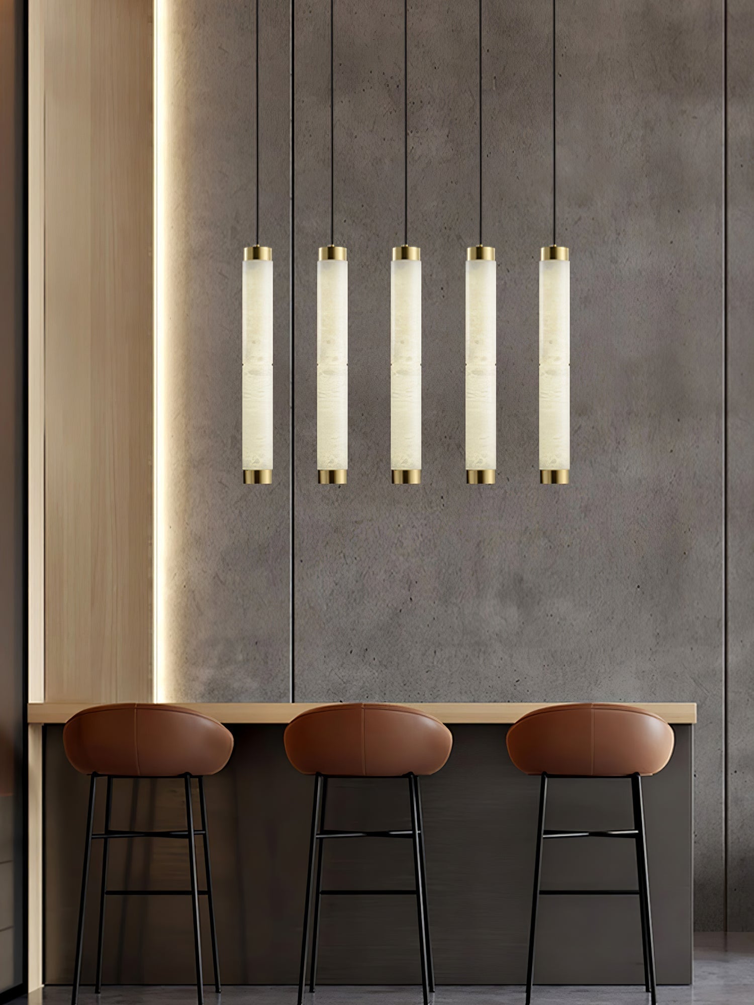 Lira Zylindrisch Alabaster Pendelleuchte-Letslighting