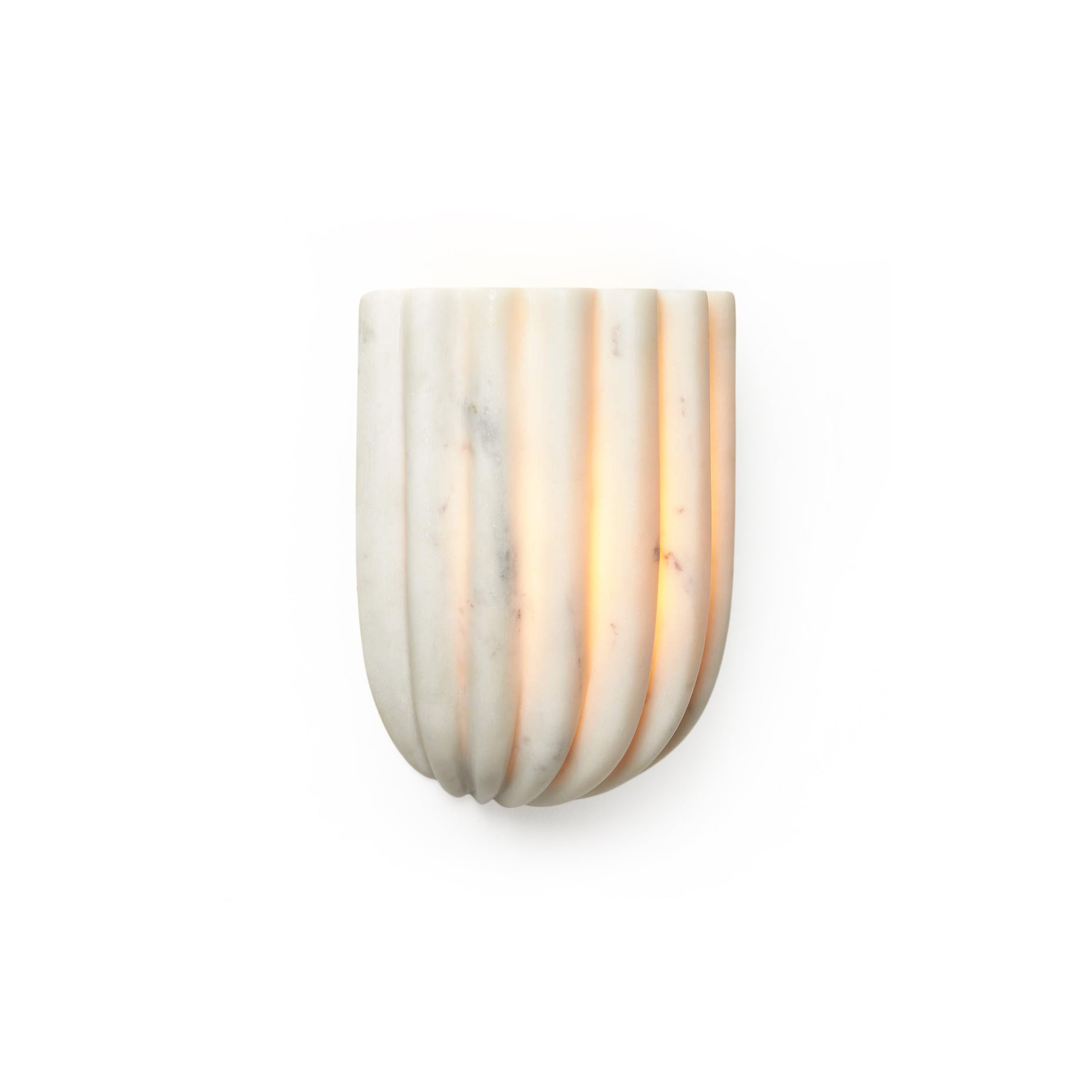 Tinduvys Elegance Ariel Single Marble Fluted Wall Lamp - Letslighting