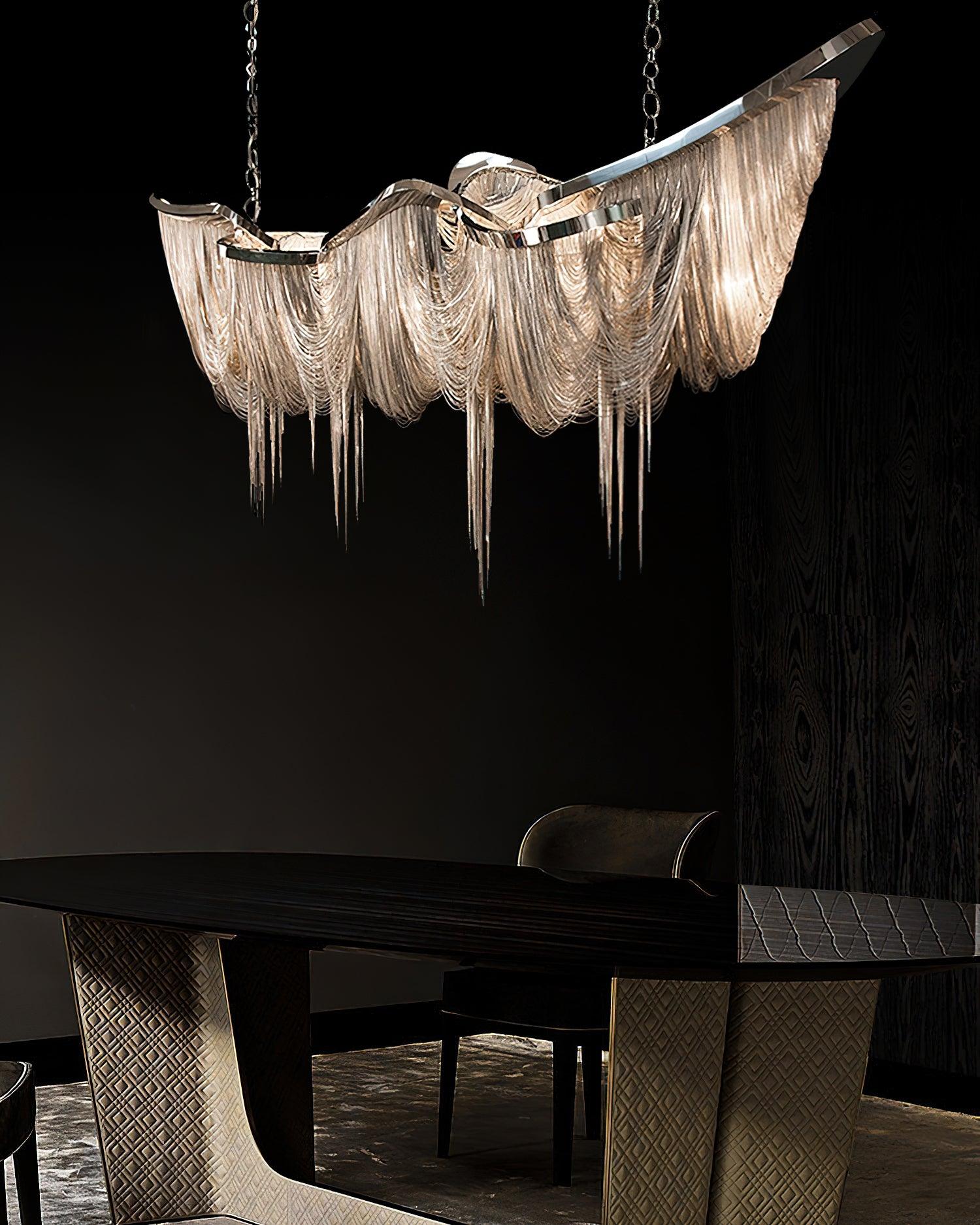 Solara Elegante Kronleuchter Quaste Gold-Letslighting