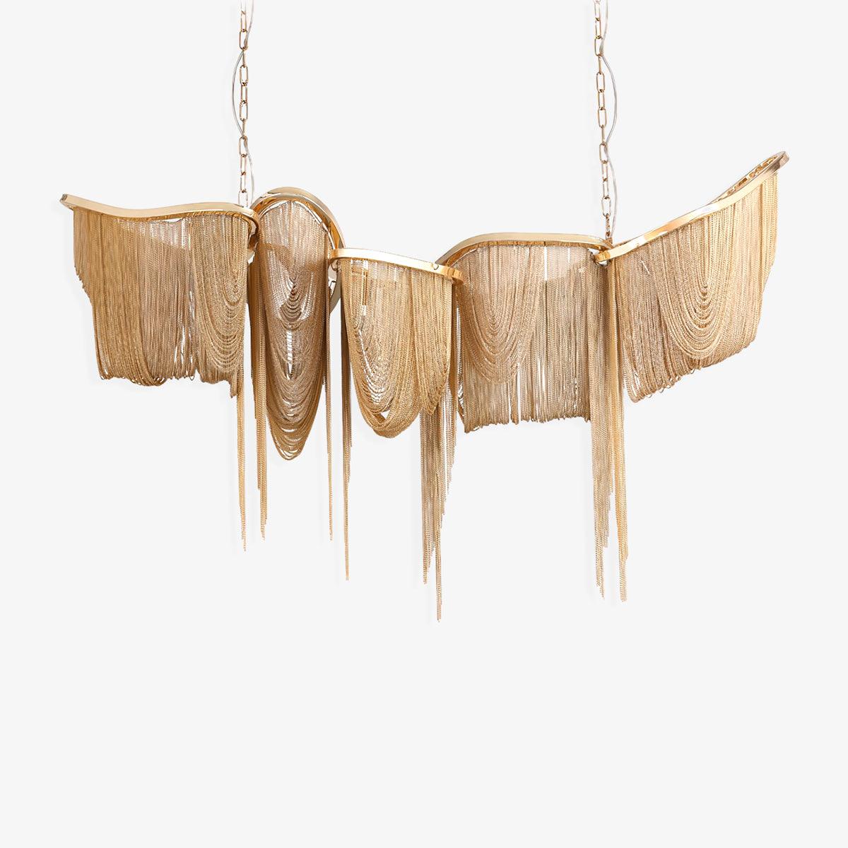 Solara Elegante Kronleuchter Quaste Gold-Letslighting