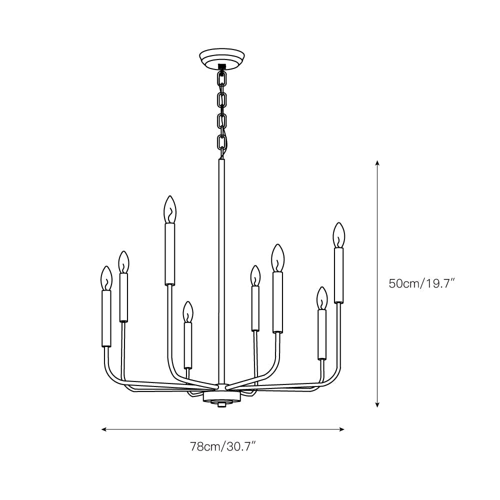 Ulfuvys Modern Kerzen Industrie Kronleuchter-Letslighting