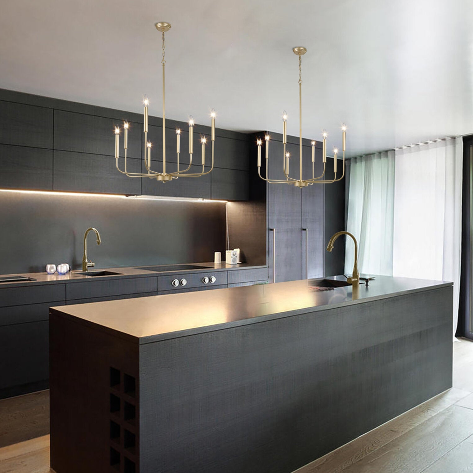 Ulfuvys Modern Kerzen Industrie Kronleuchter-Letslighting