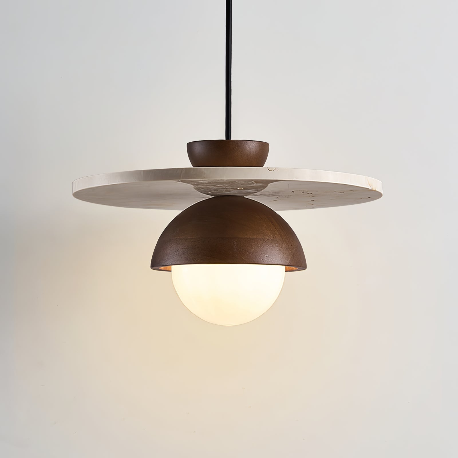 Vera Travertine Glass Pendant Light Design - Neutralighting