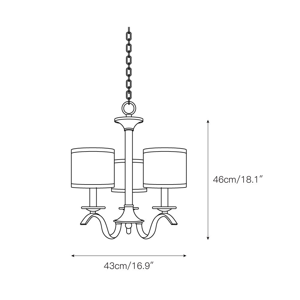 Vatnuvys Traditional Premium Brass Fabric Metal Chandelier - Letslighting