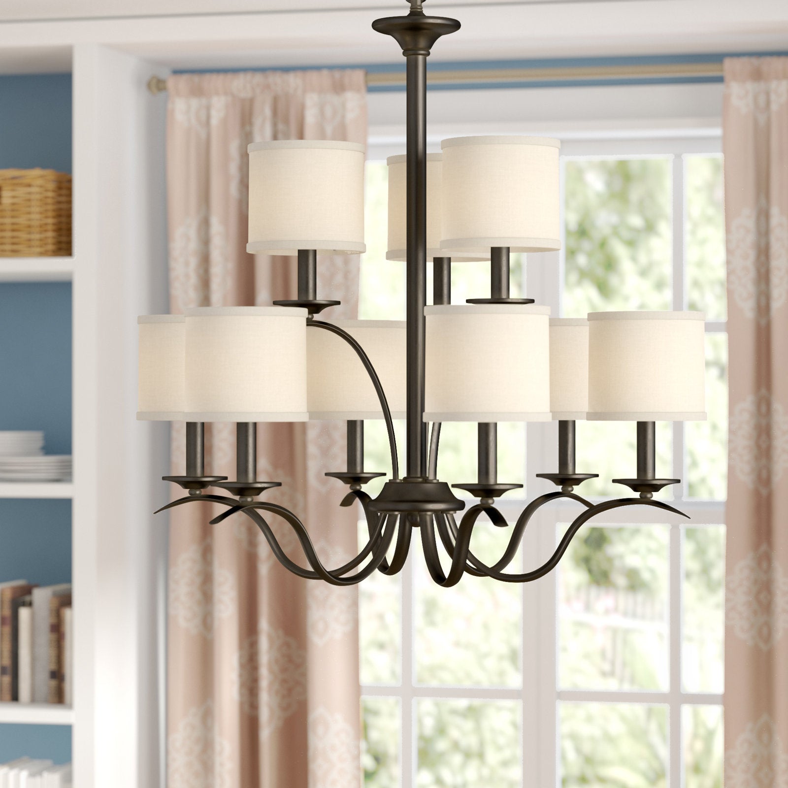 Vatnuvys Traditional Premium Brass Fabric Metal Chandelier - Letslighting
