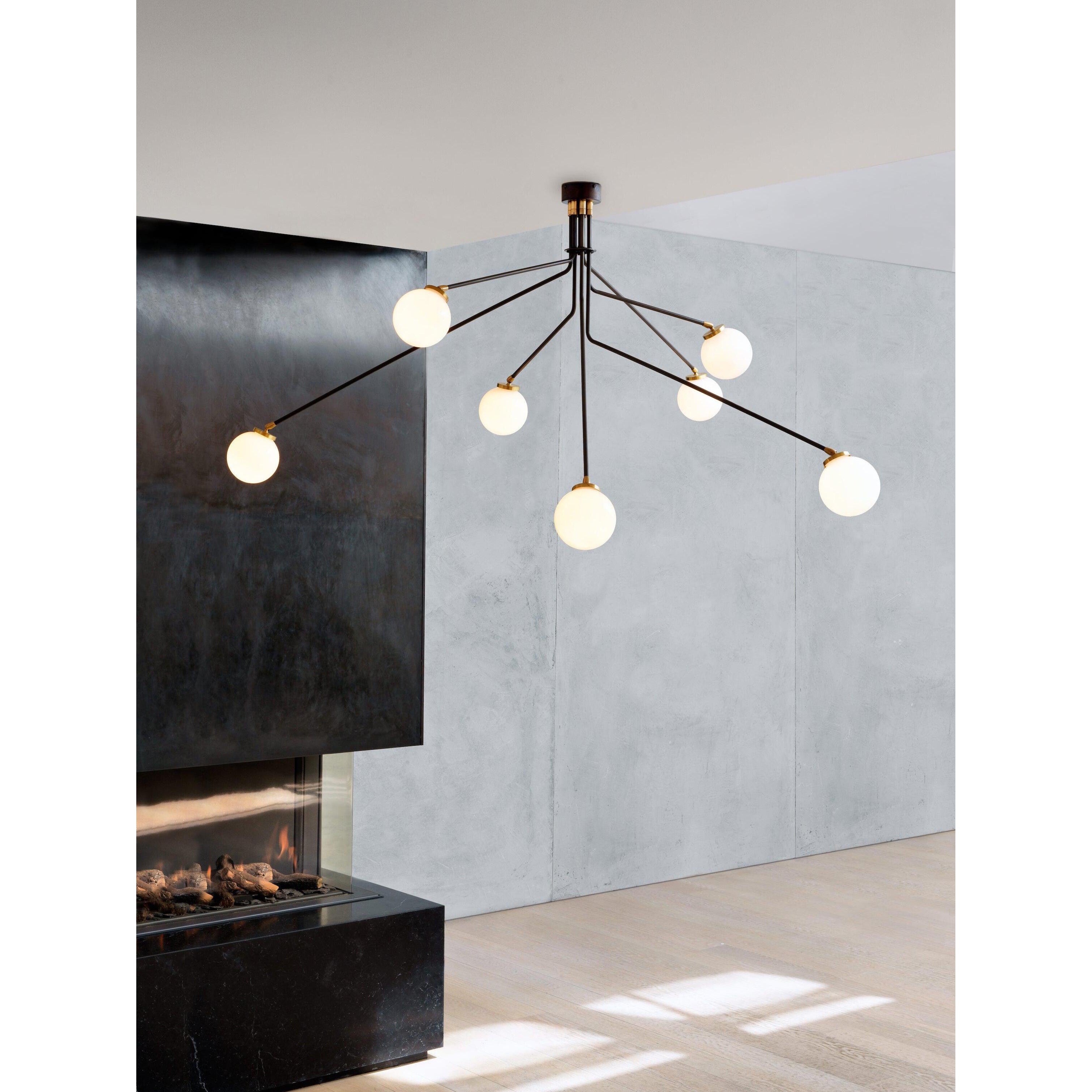 Vatnuvyo Deckenleuchte aus Messingglas-Letslighting