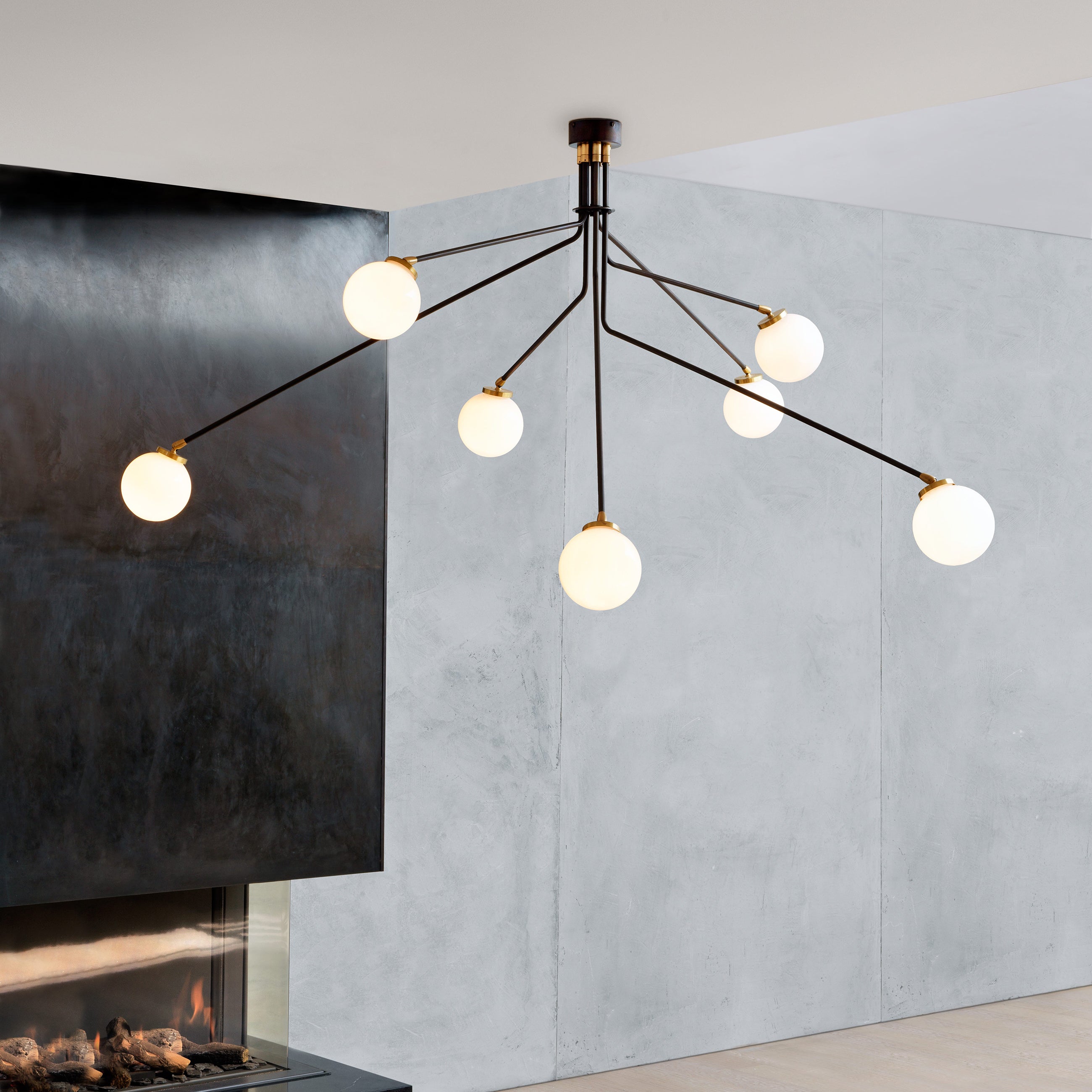 Vatnuvyo Deckenleuchte aus Messingglas-Letslighting