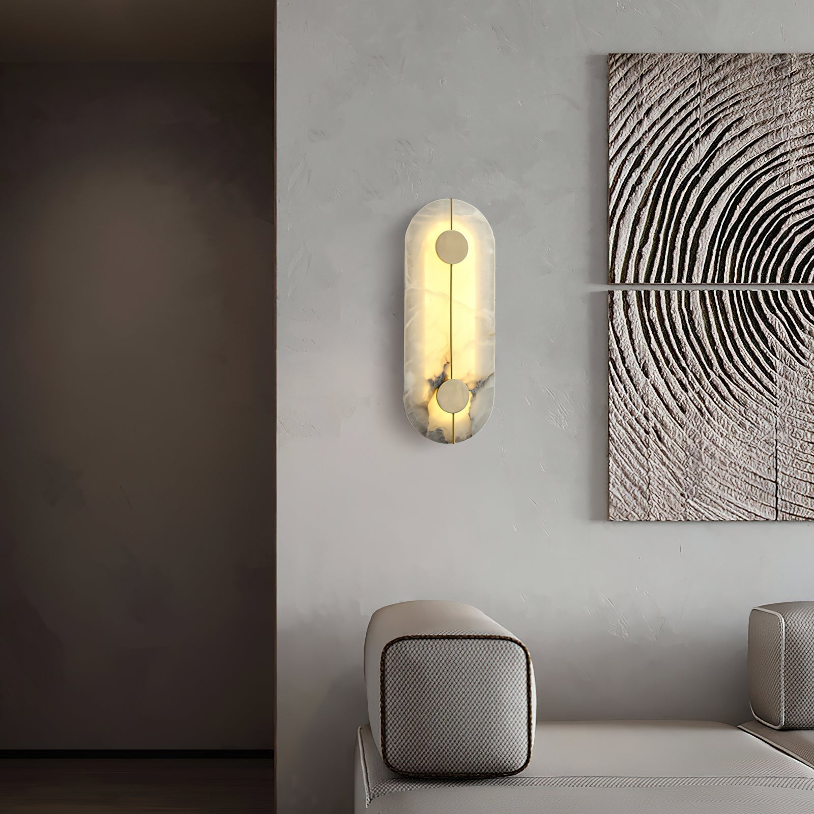 Waegnuvyo Modern Minimalist Alabaster Wall Lamp - Letslighting