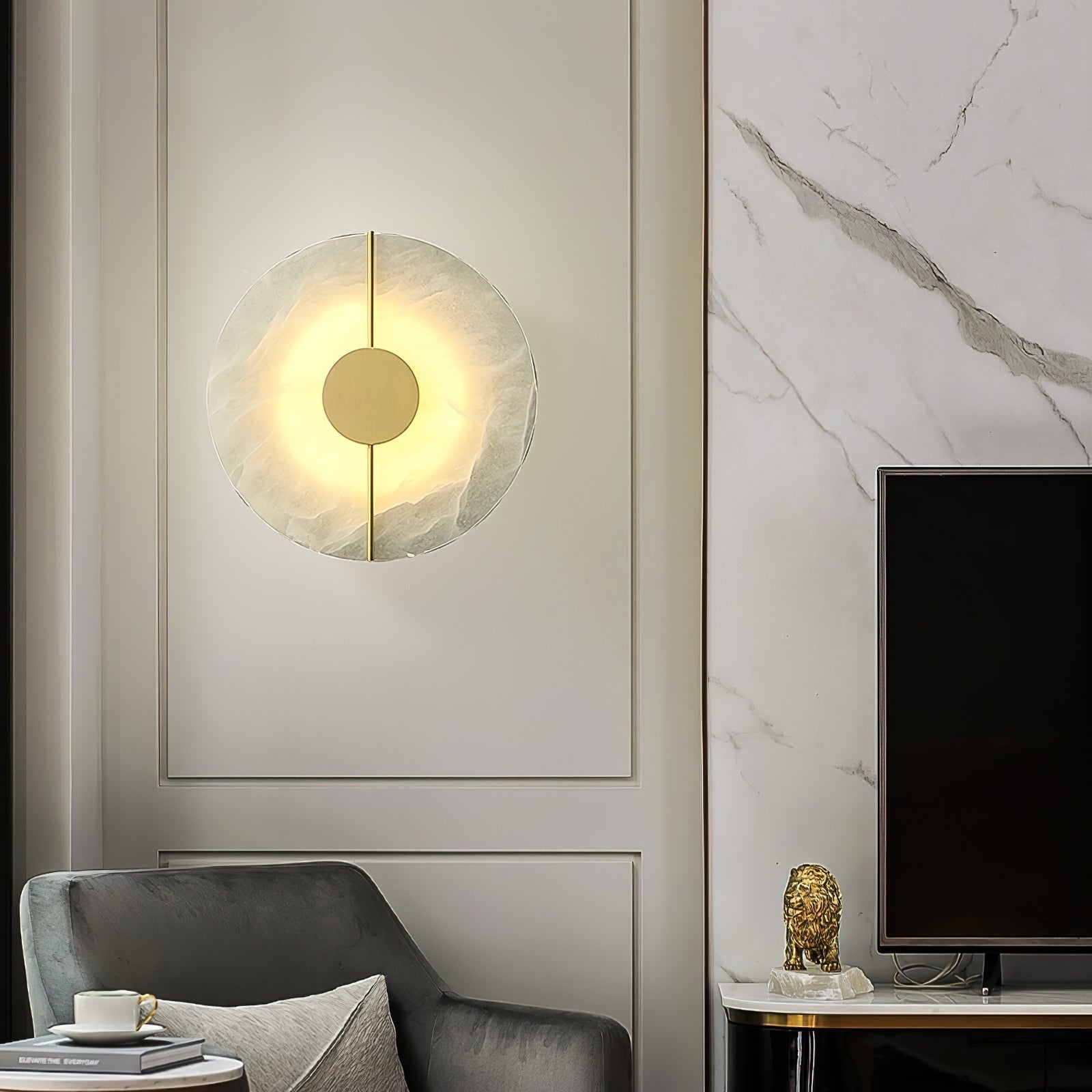 Waegnuvyo Modern Minimalist Alabaster Wall Lamp - Letslighting