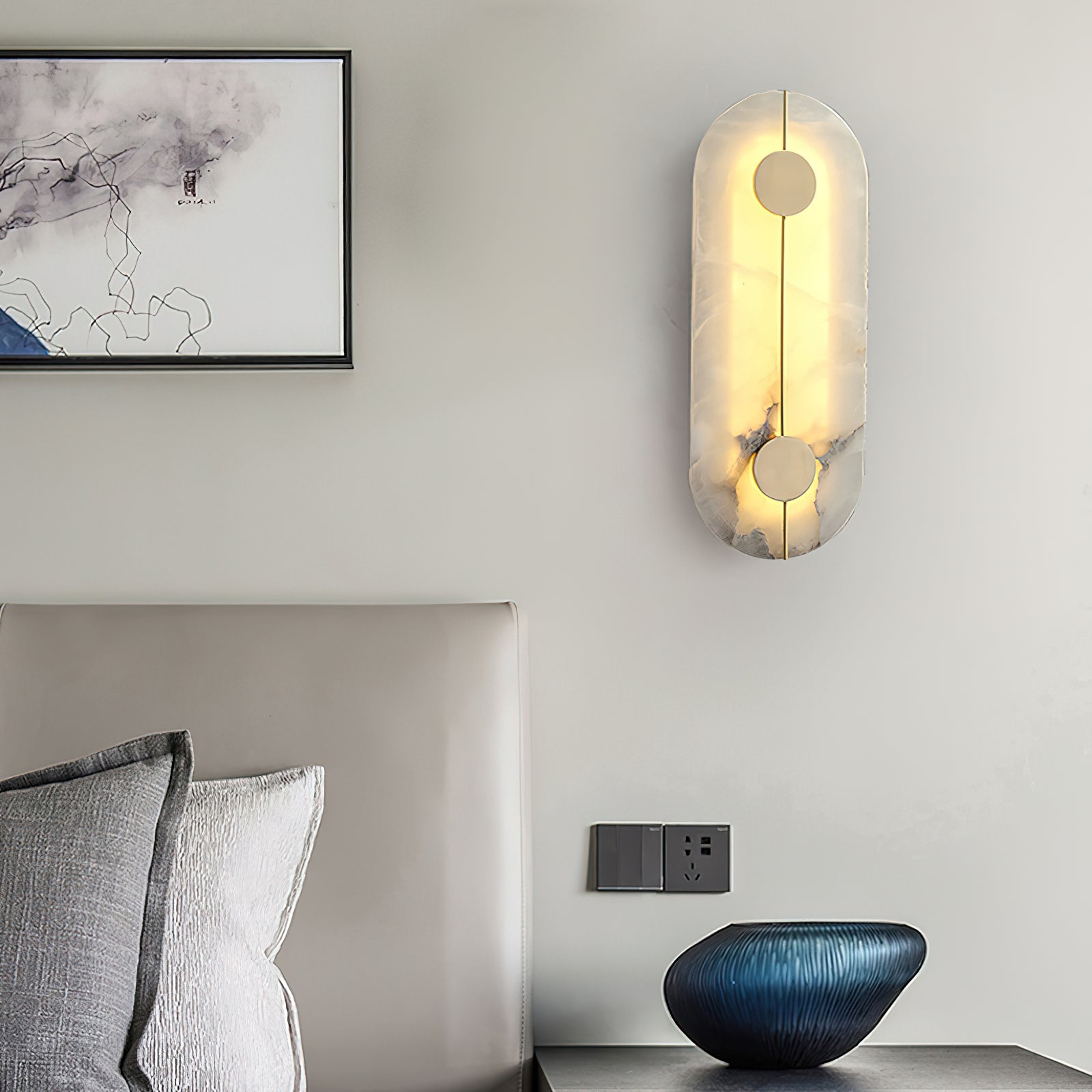 Waegnuvyo Modern Minimalist Alabaster Wall Lamp - Letslighting