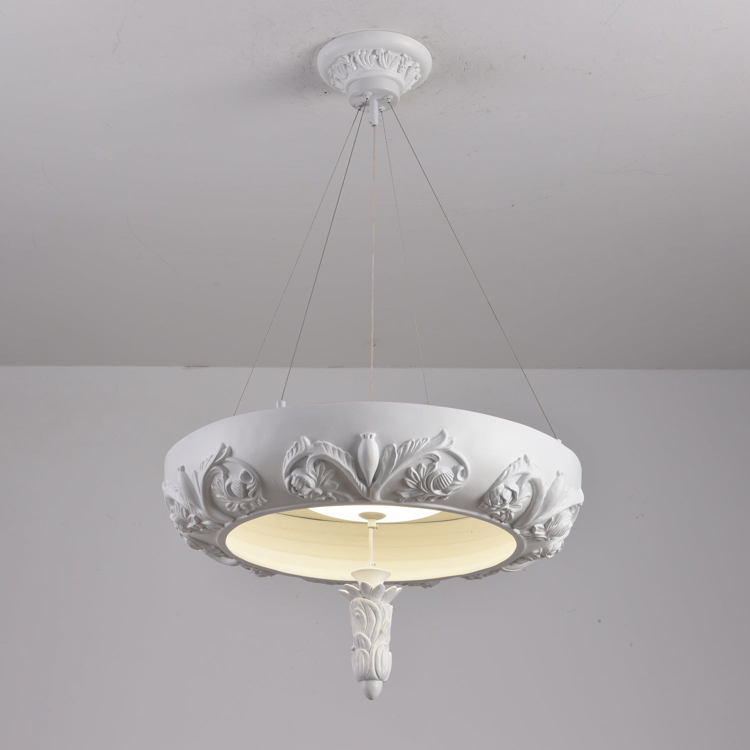 Rococo Eleganter Kronleuchter aus Gips-Letslighting
