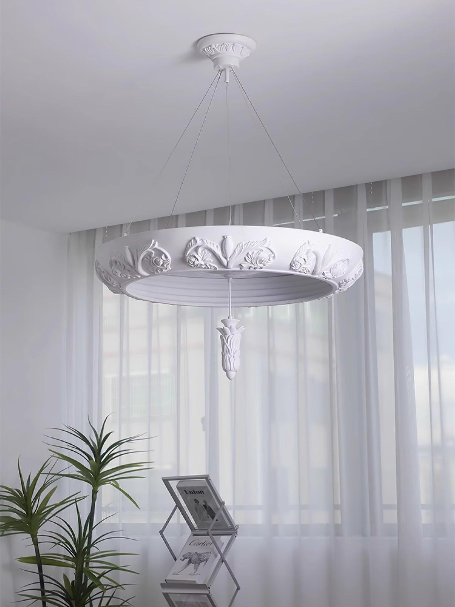 Rococo Eleganter Kronleuchter aus Gips-Letslighting