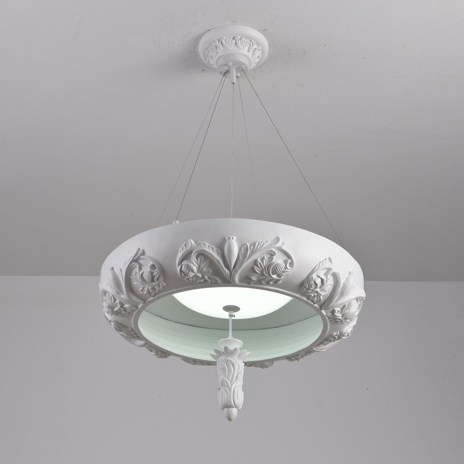 Rococo Eleganter Kronleuchter aus Gips-Letslighting