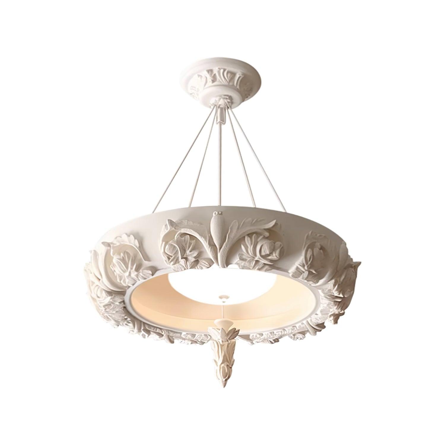 Rococo Eleganter Kronleuchter aus Gips-Letslighting