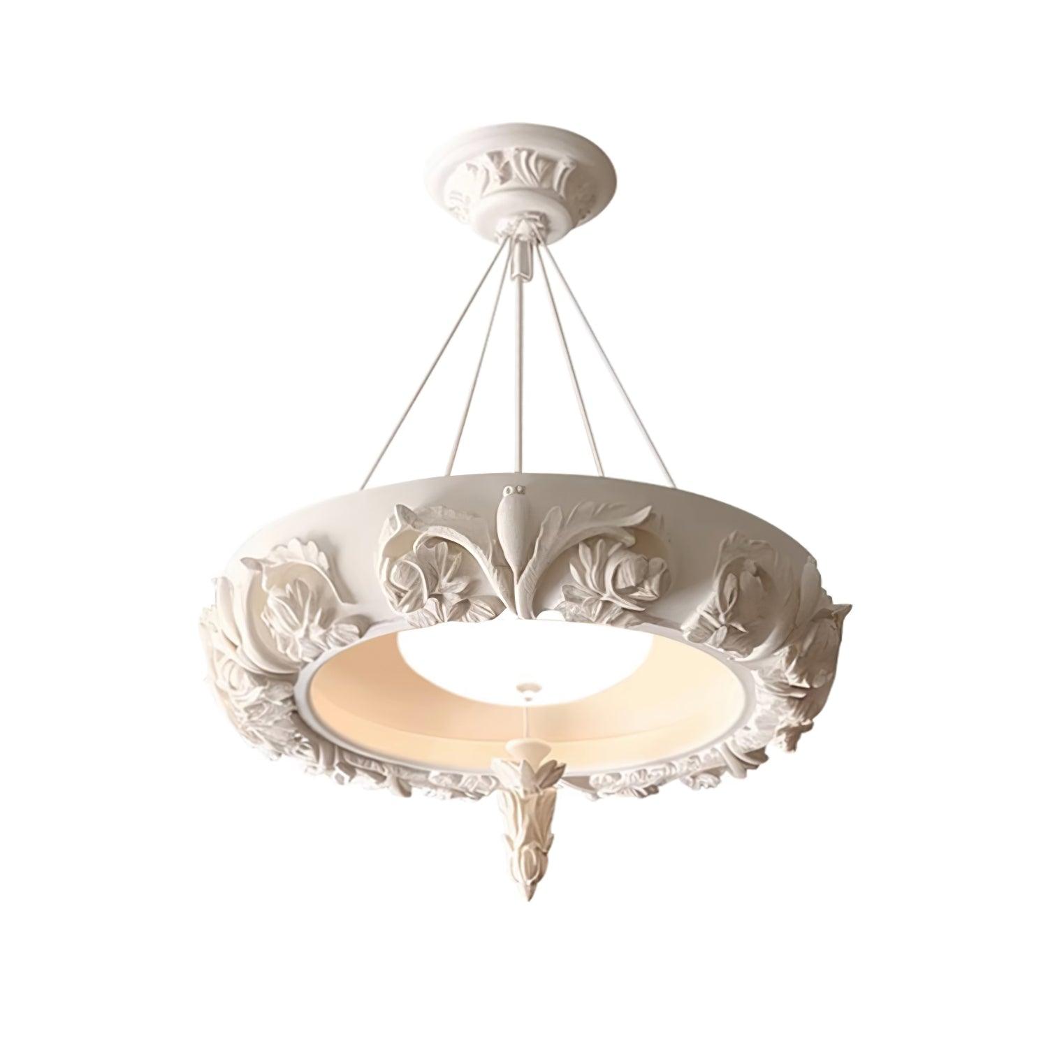 Rococo Eleganter Kronleuchter aus Gips-Letslighting