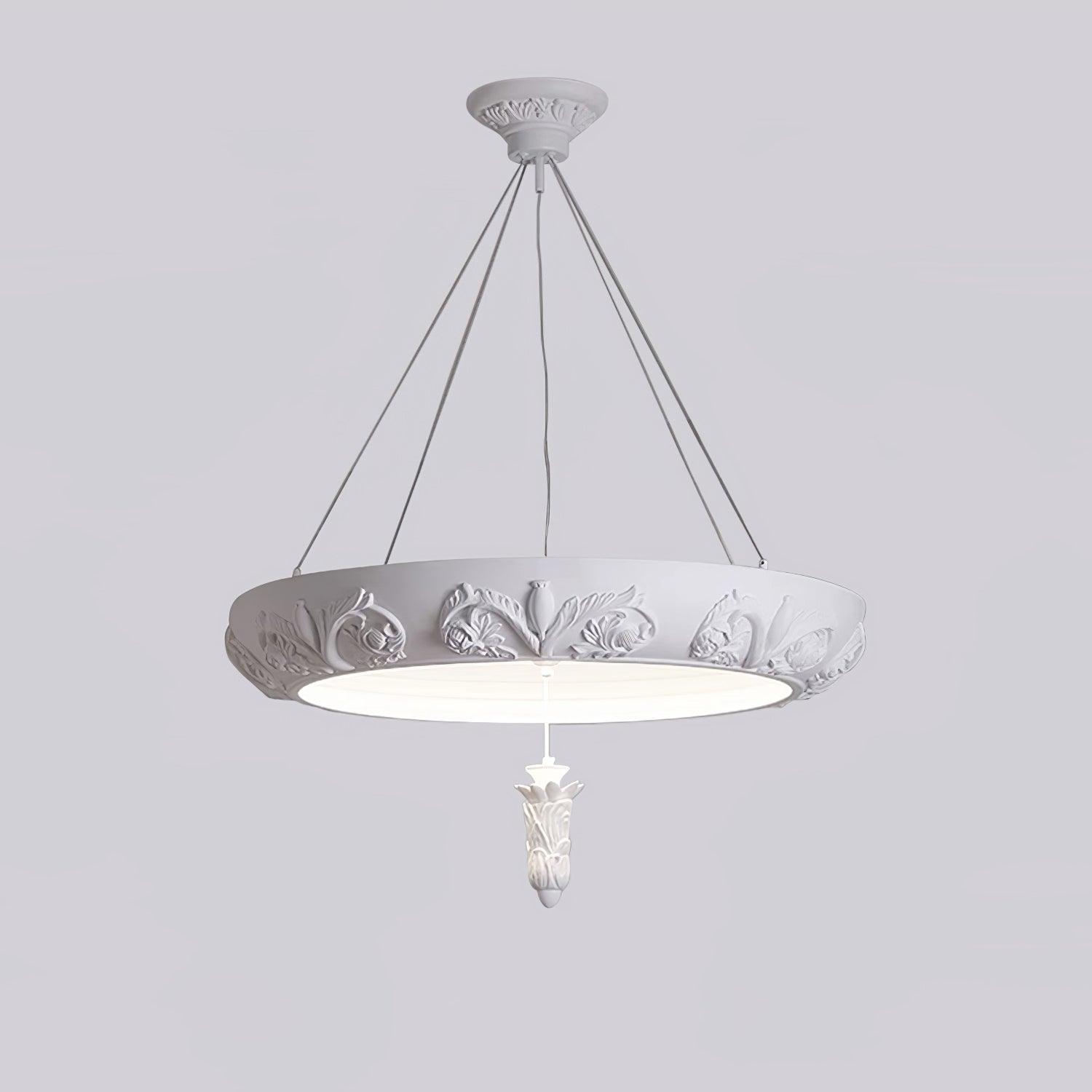 Rococo Eleganter Kronleuchter aus Gips-Letslighting