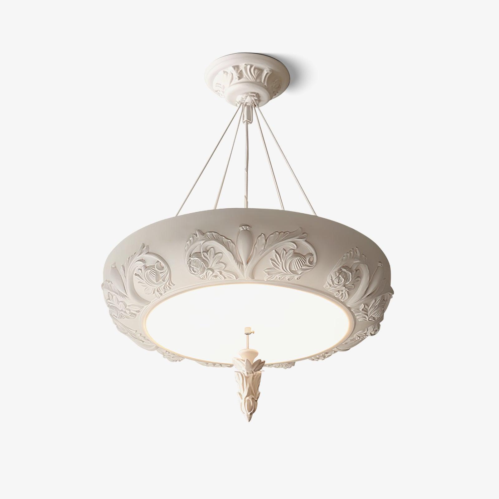 Rococo Eleganter Kronleuchter aus Gips-Letslighting