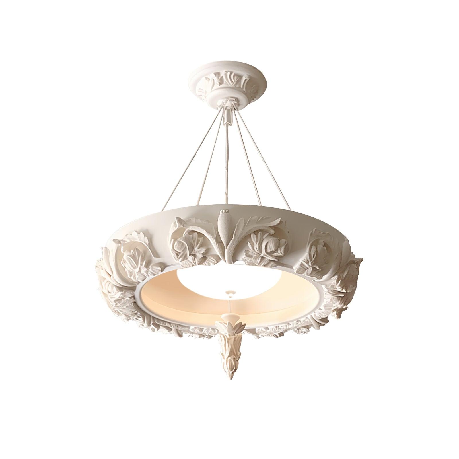 Rococo Eleganter Kronleuchter aus Gips-Letslighting