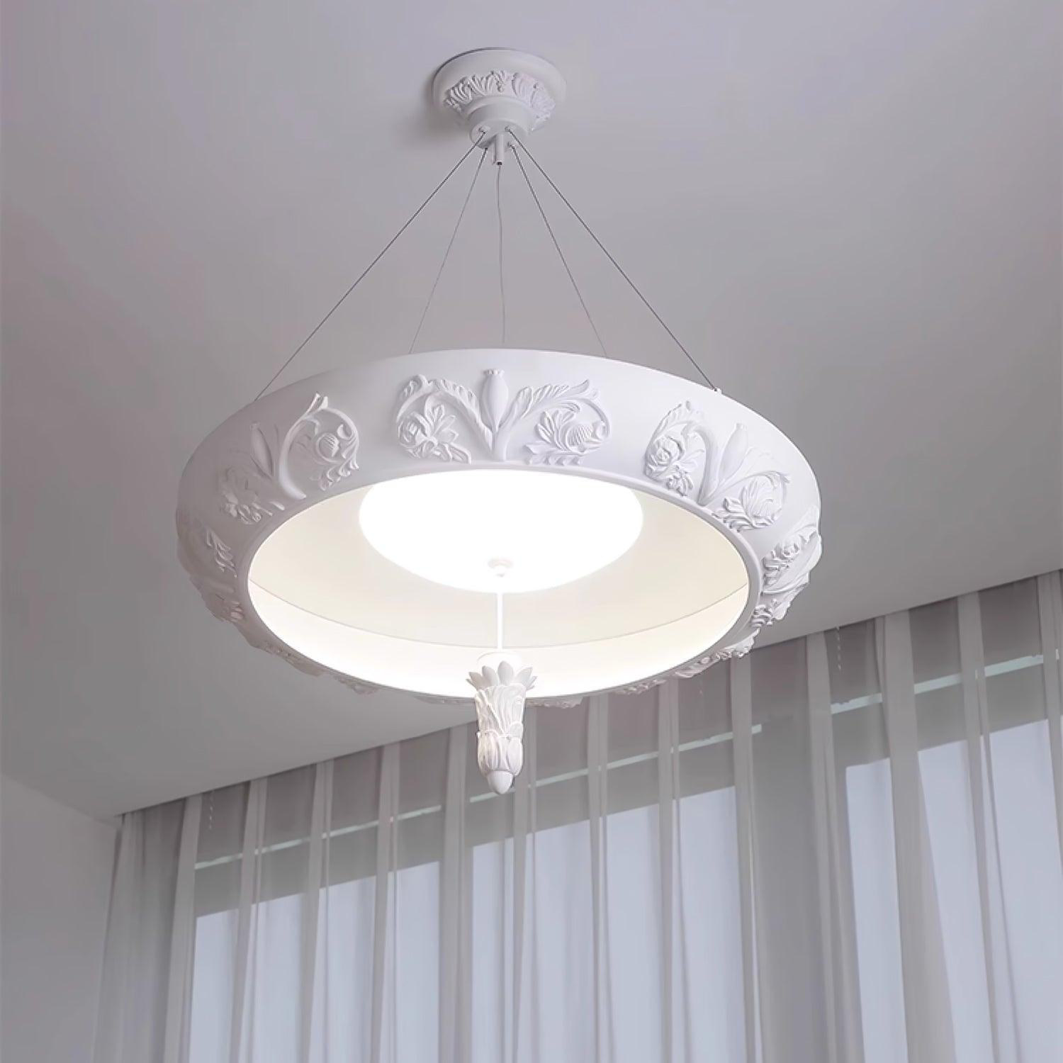 Rococo Eleganter Kronleuchter aus Gips-Letslighting