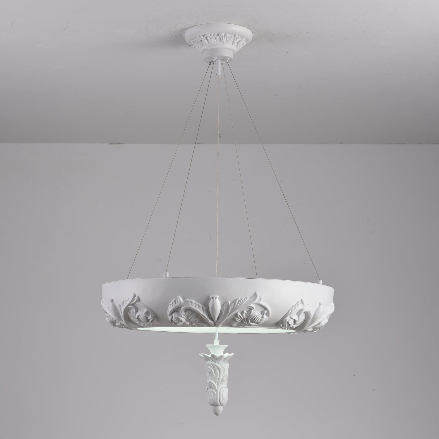 Rococo Eleganter Kronleuchter aus Gips-Letslighting