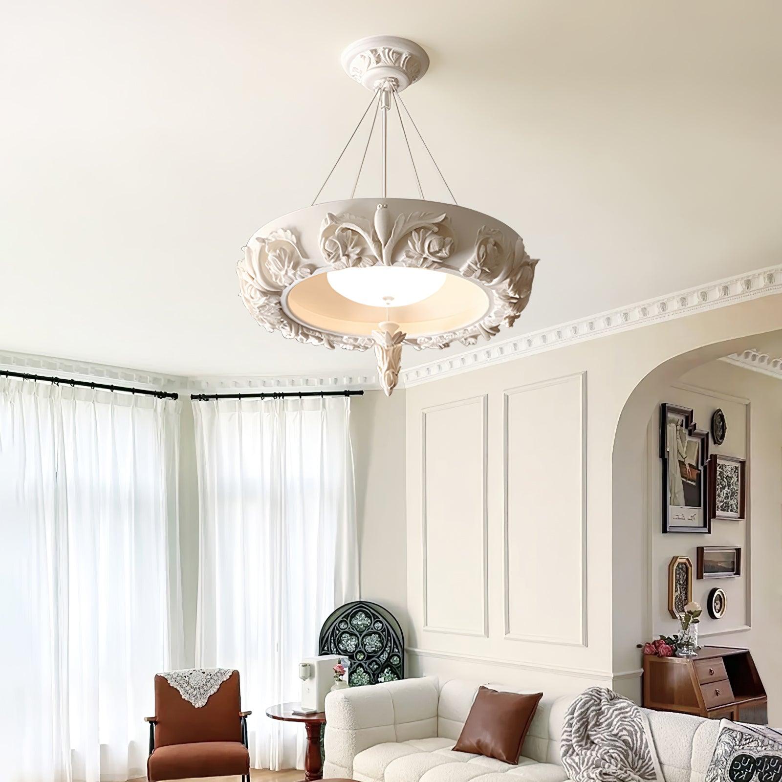 Rococo Eleganter Kronleuchter aus Gips-Letslighting
