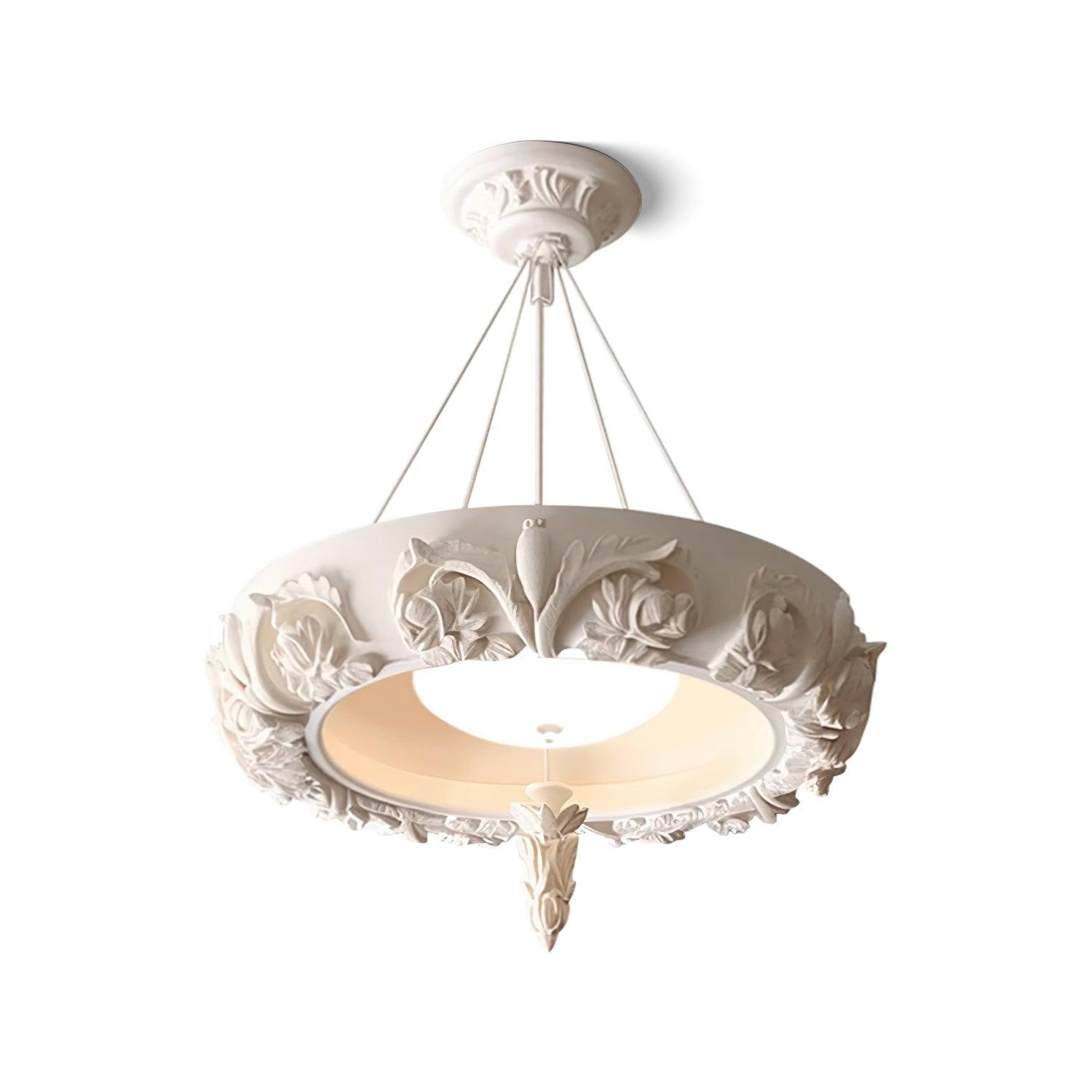 Rococo Eleganter Kronleuchter aus Gips-Letslighting