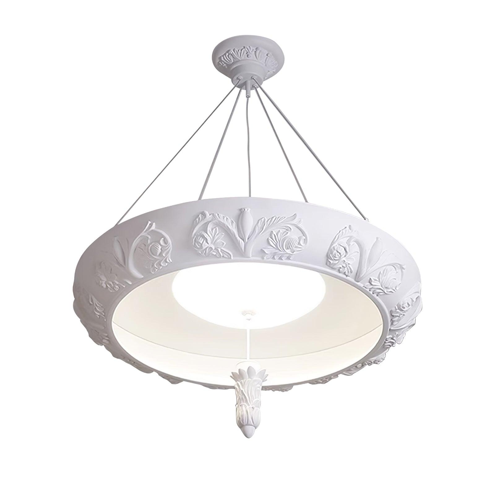 Rococo Eleganter Kronleuchter aus Gips-Letslighting