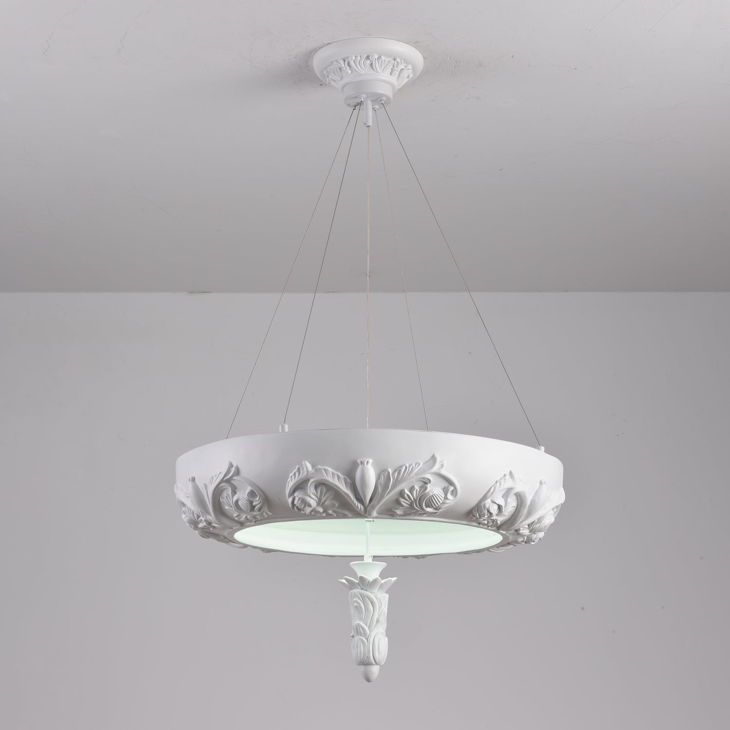 Rococo Eleganter Kronleuchter aus Gips-Letslighting