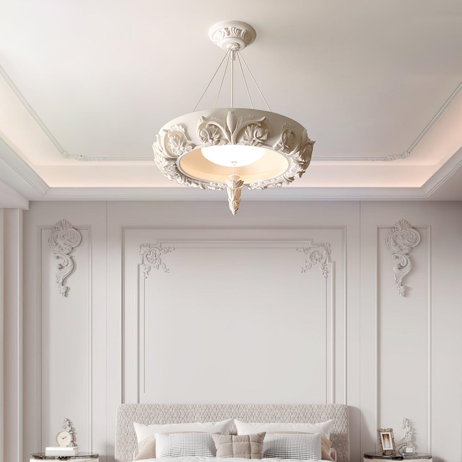 Rococo Eleganter Kronleuchter aus Gips-Letslighting