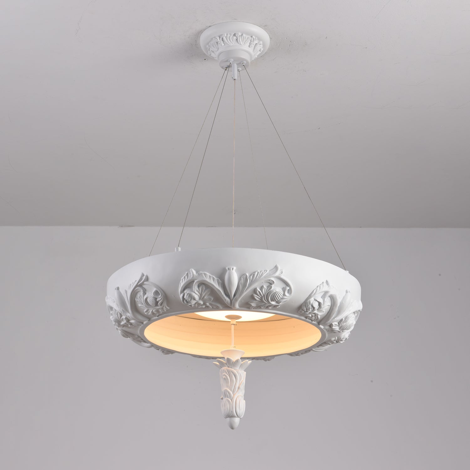 Rococo Eleganter Kronleuchter aus Gips-Letslighting