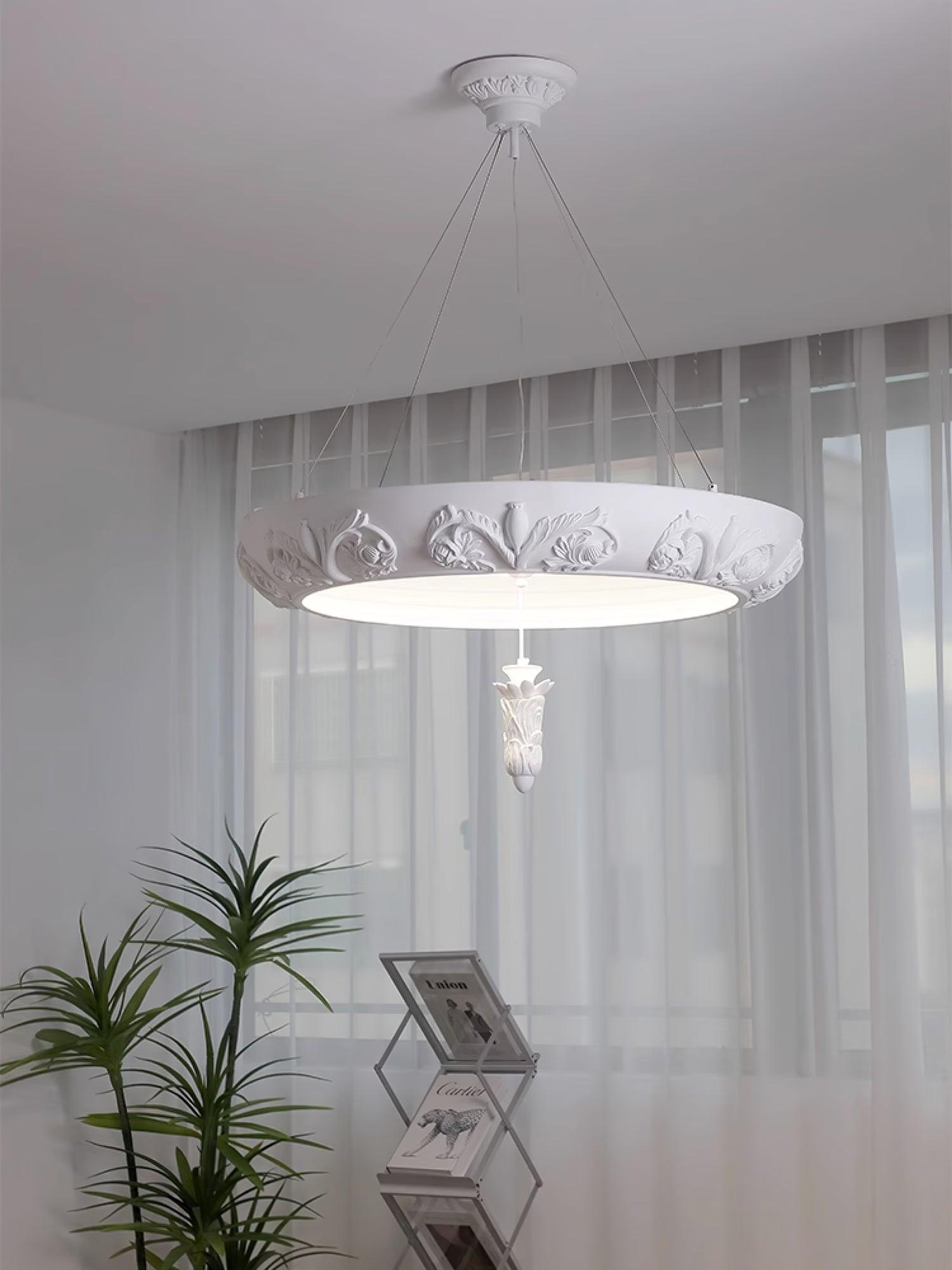 Rococo Eleganter Kronleuchter aus Gips-Letslighting