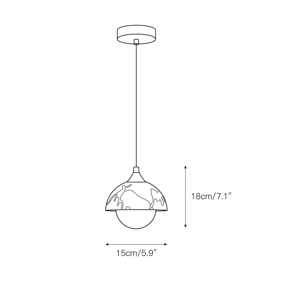 Yrvuvys Marmor Pendelleuchte-Letslighting