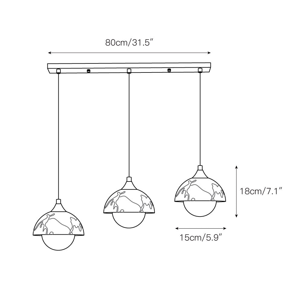 Yrvuvys Marmor Pendelleuchte-Letslighting