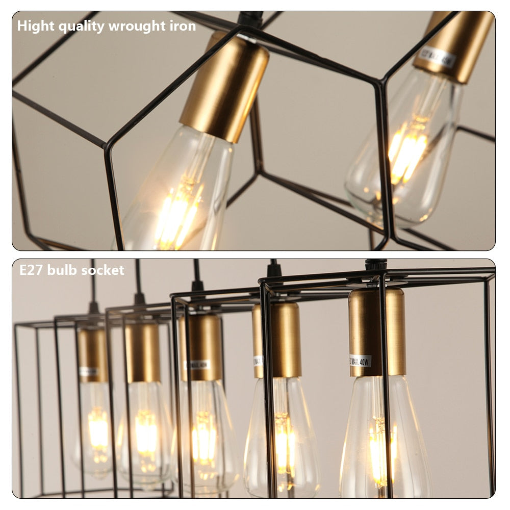 Arisha Modern Linear LED Pendelleuchte Schwarz Ess/Wohn/Schlafzimmer Metall