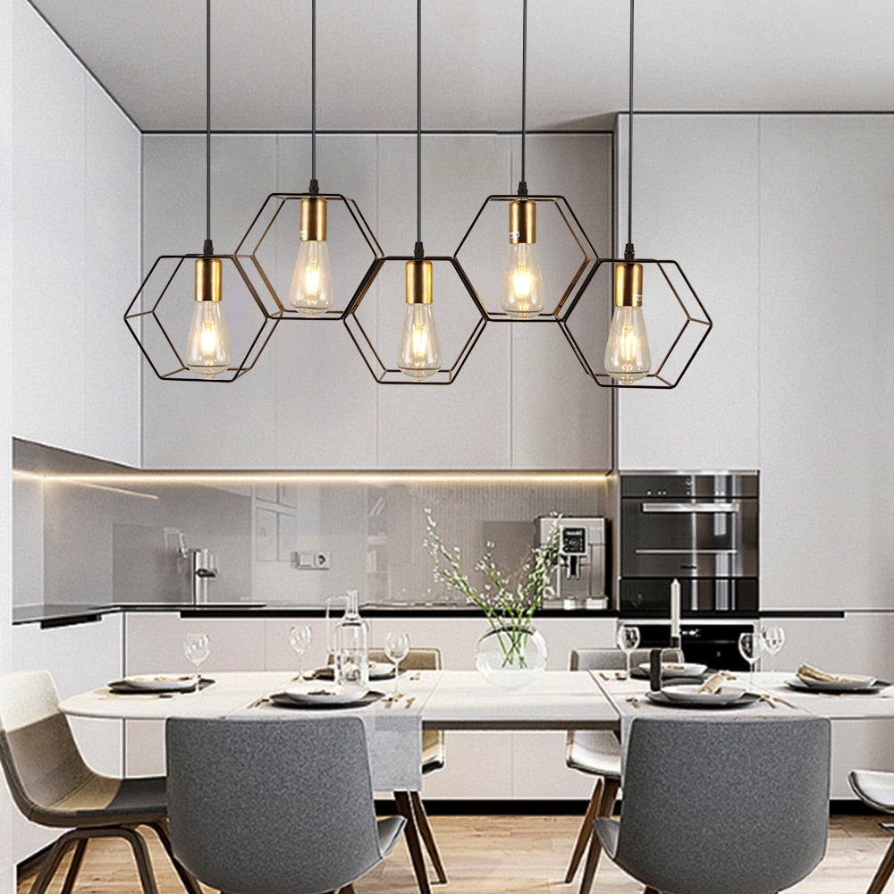Arisha Modern Linear LED Pendelleuchte Schwarz Ess/Wohn/Schlafzimmer Metall