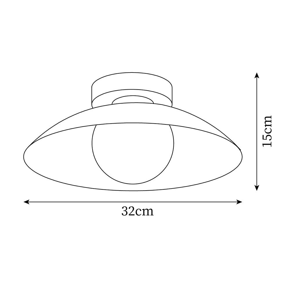 Xavier Minimalistische Deckenleuchte aus Metall und Glas-Letslighting