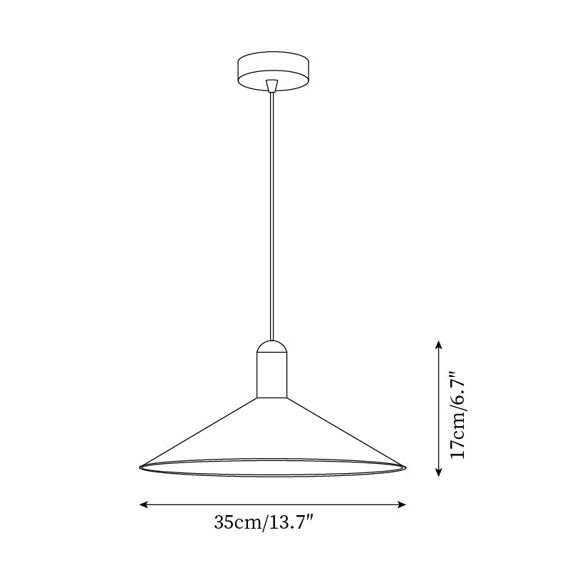 Pendelleuchte LED Minimalistisch Kegel Metall Hängend-Letslighting
