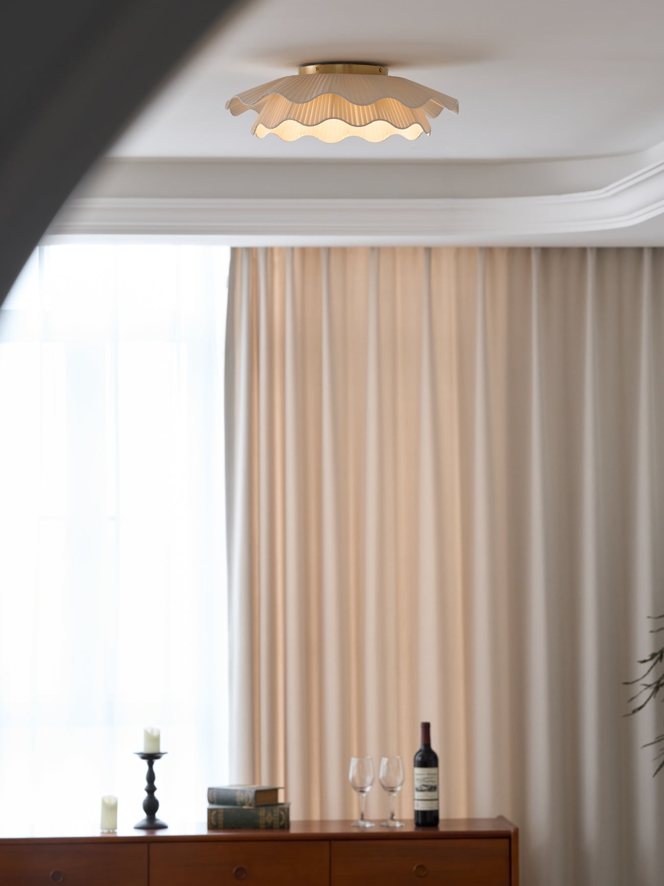Arwen Fabric Wave Ceiling Lamp - Blowlighting