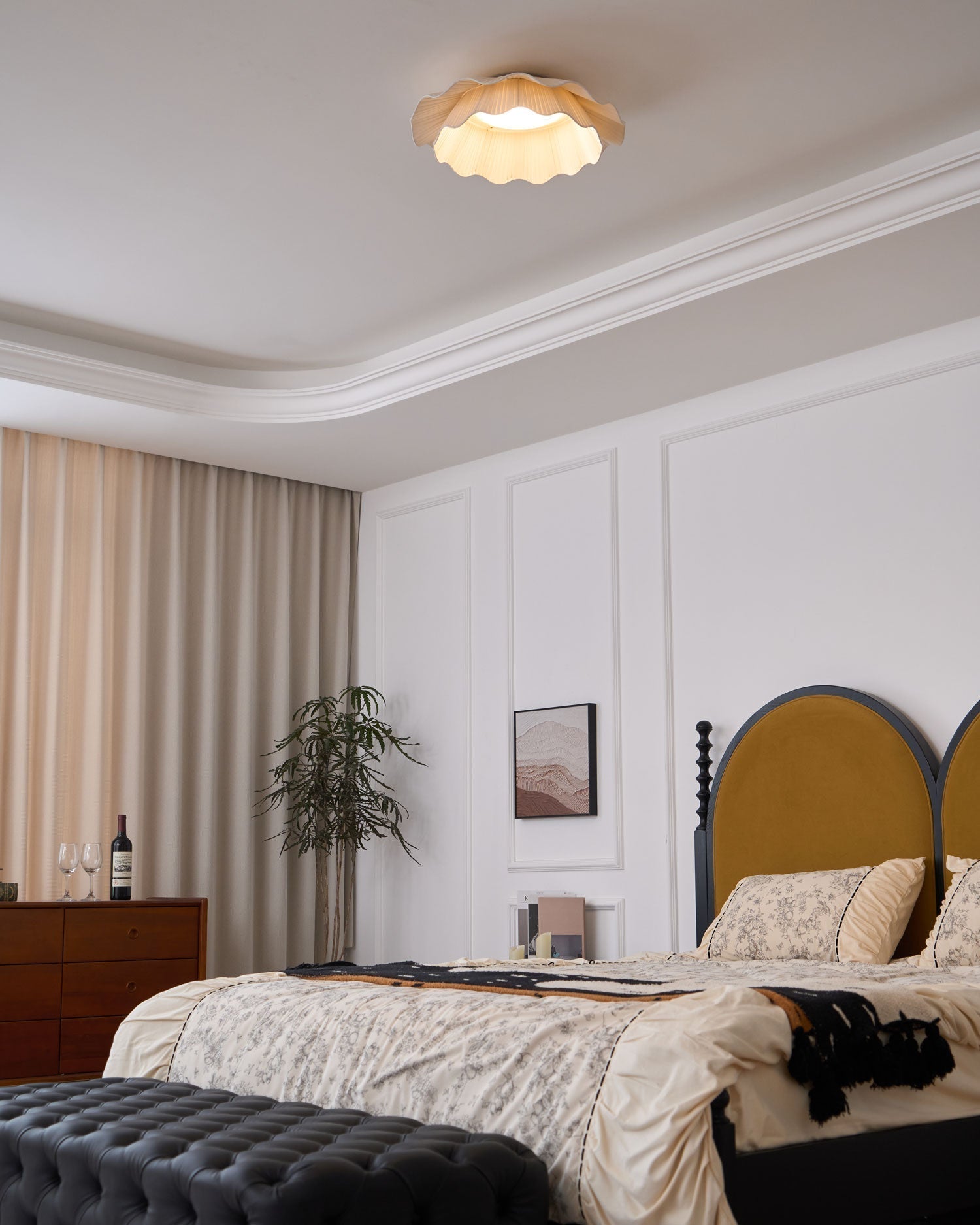 Arwen Fabric Wave Ceiling Lamp - Blowlighting