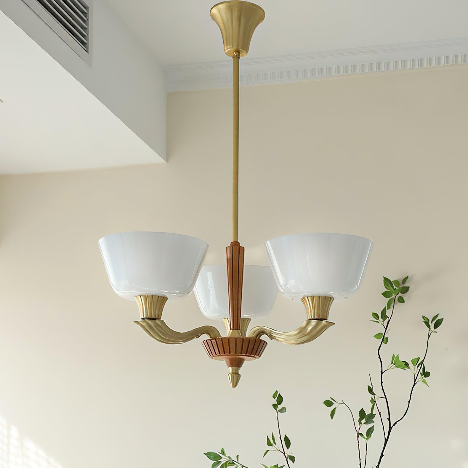 Lustra Kronleuchter Ausgestellt Schirm Vintage-Letslighting