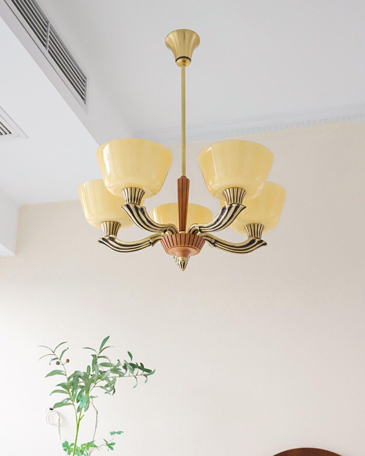 Lustra Kronleuchter Ausgestellt Schirm Vintage-Letslighting