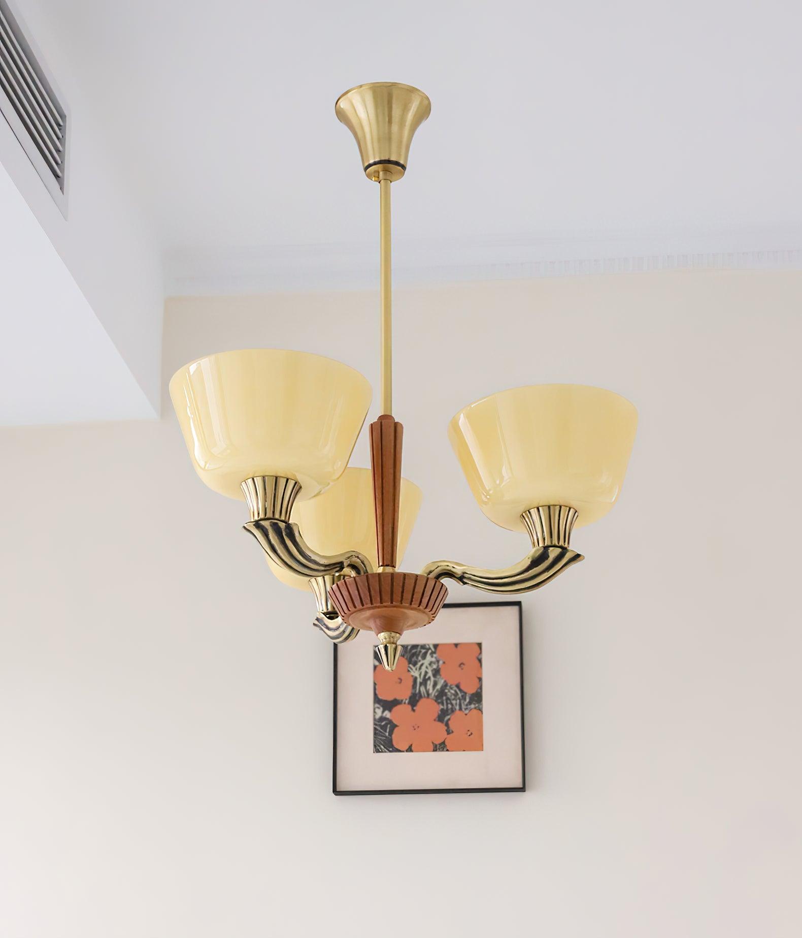 Lustra Kronleuchter Ausgestellt Schirm Vintage-Letslighting