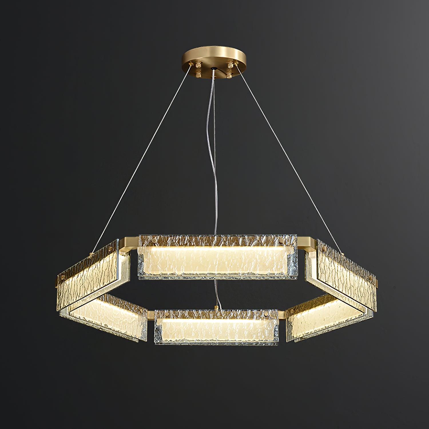Hexa Luxus-Glas-Kronleuchter-Letslighting