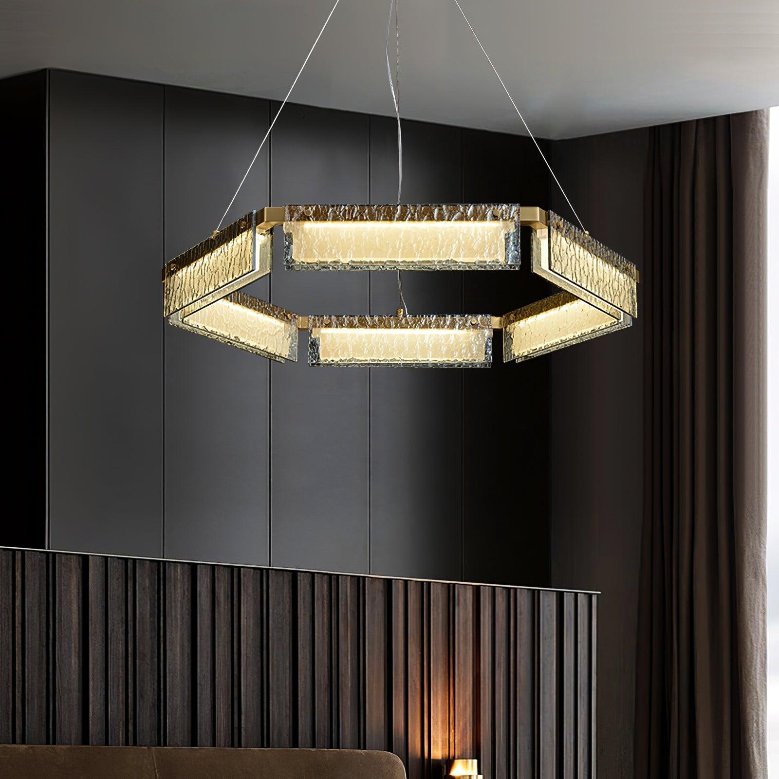 Hexa Luxus-Glas-Kronleuchter-Letslighting