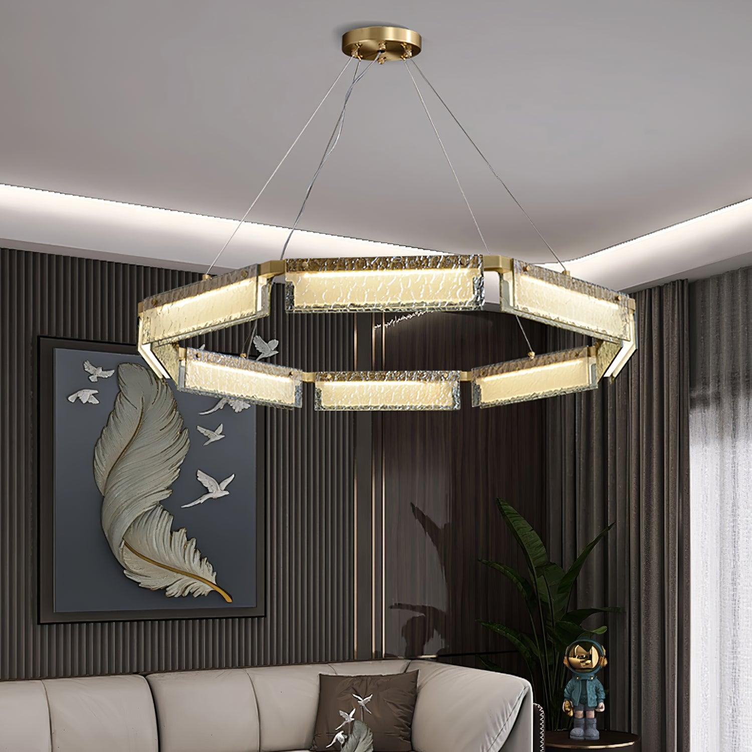 Hexa Luxus-Glas-Kronleuchter-Letslighting